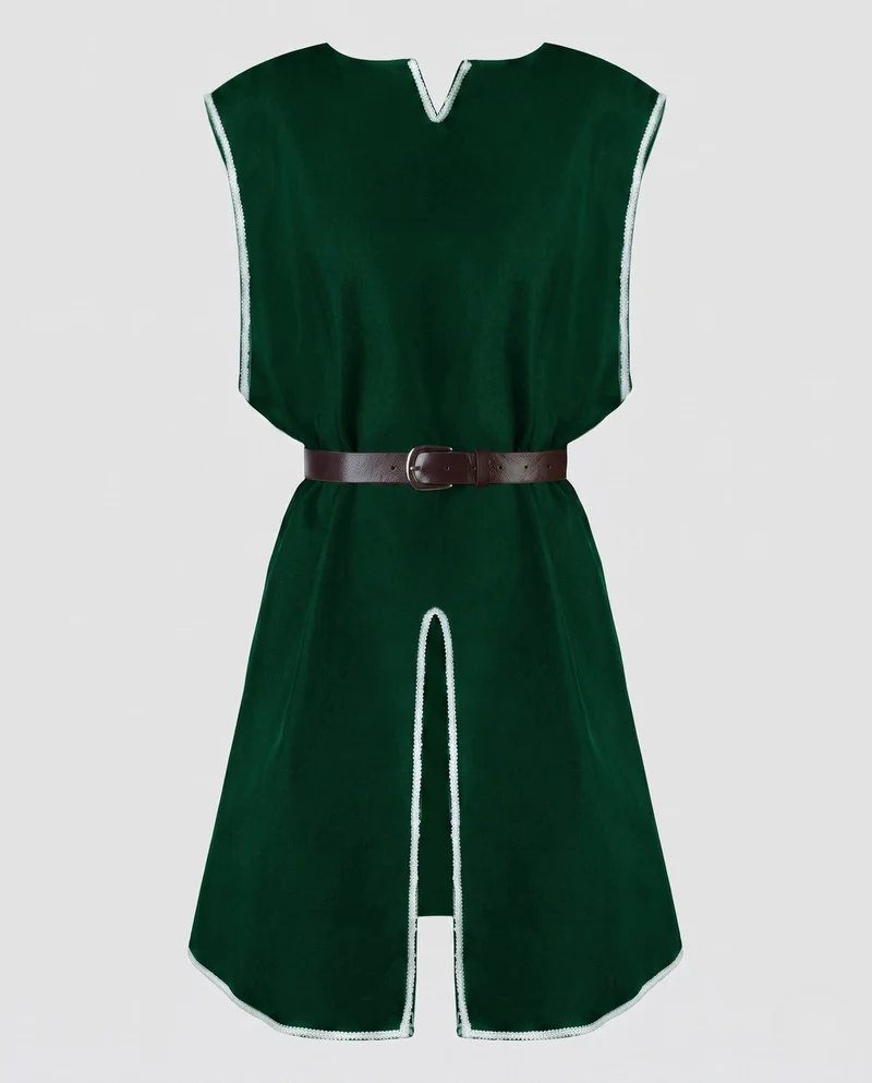 Damen historisches Mittelalterkleid mit dekorativem Gürtel Nord Taschen