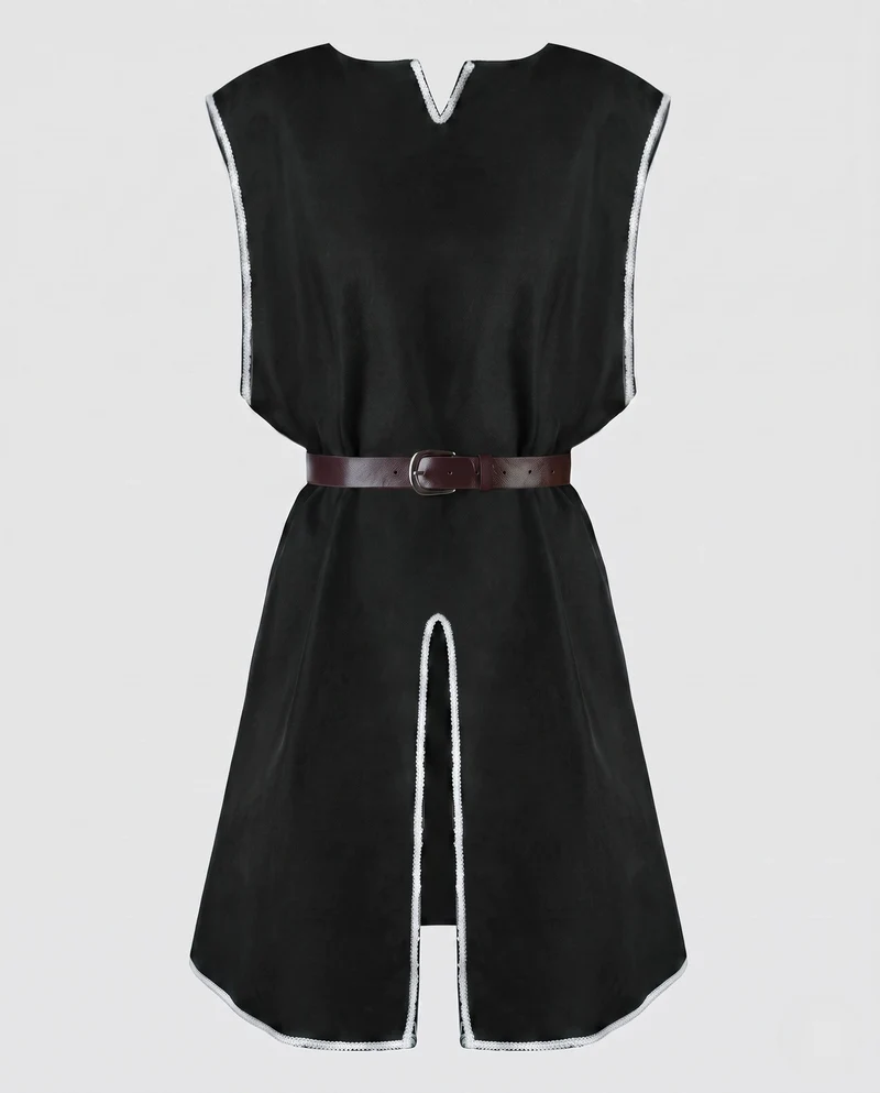 Damen historisches Mittelalterkleid mit dekorativem Gürtel Nord Taschen