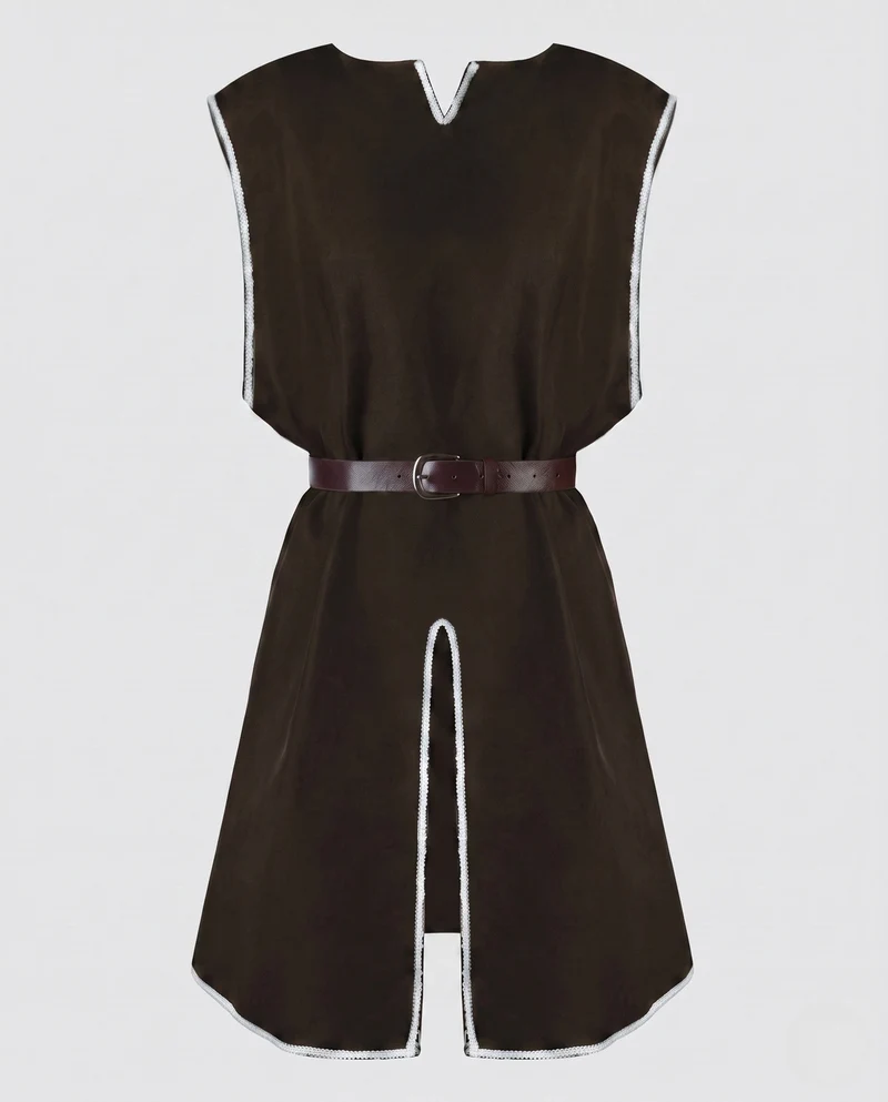 Damen historisches Mittelalterkleid mit dekorativem Gürtel Nord Taschen
