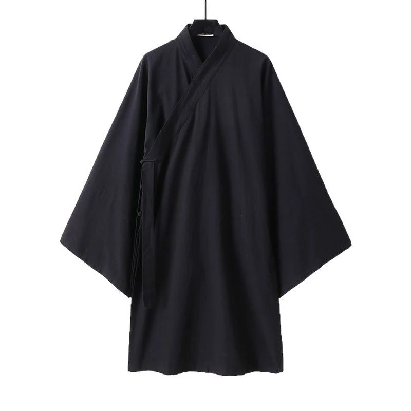Unisex Oversize Kimono-Mantel mit weitem Ärmel und asymmetrischer Wickelvorderseite Nord Taschen