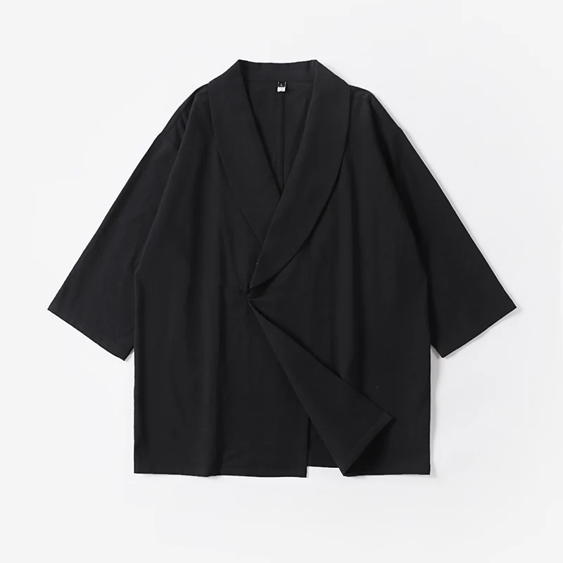 Unisex Oversize-Kimono-Jacke mit Schalkragen und Wickelverschluss Nord Taschen