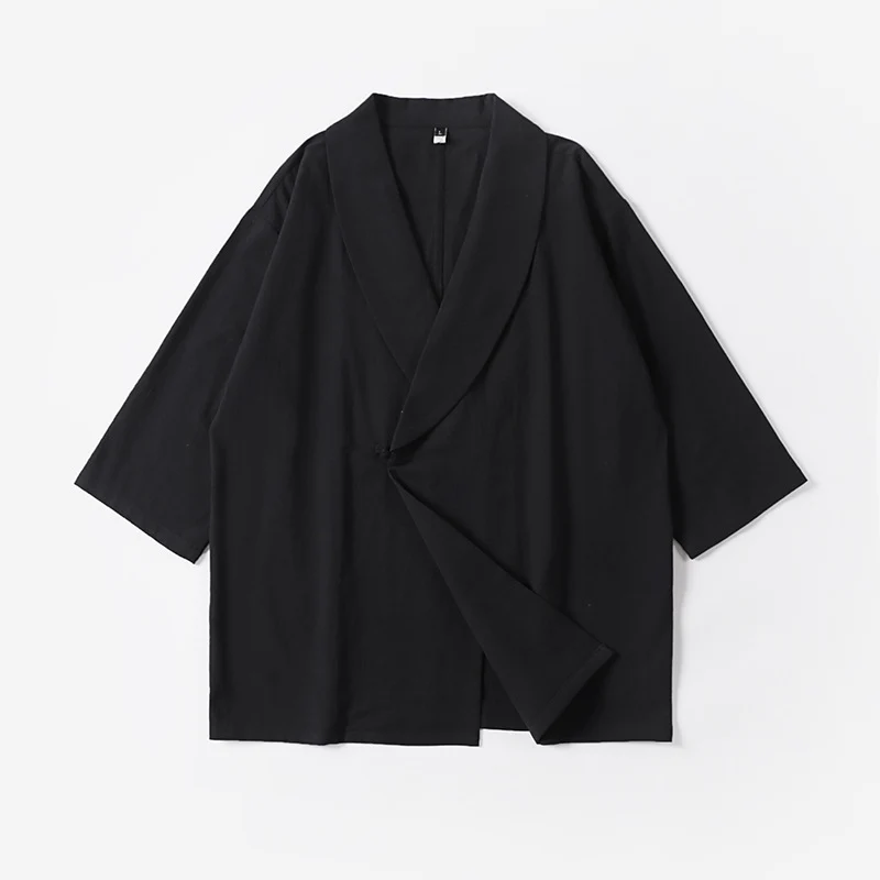Unisex Oversize-Kimono-Jacke mit Schalkragen und Wickelverschluss Nord Taschen