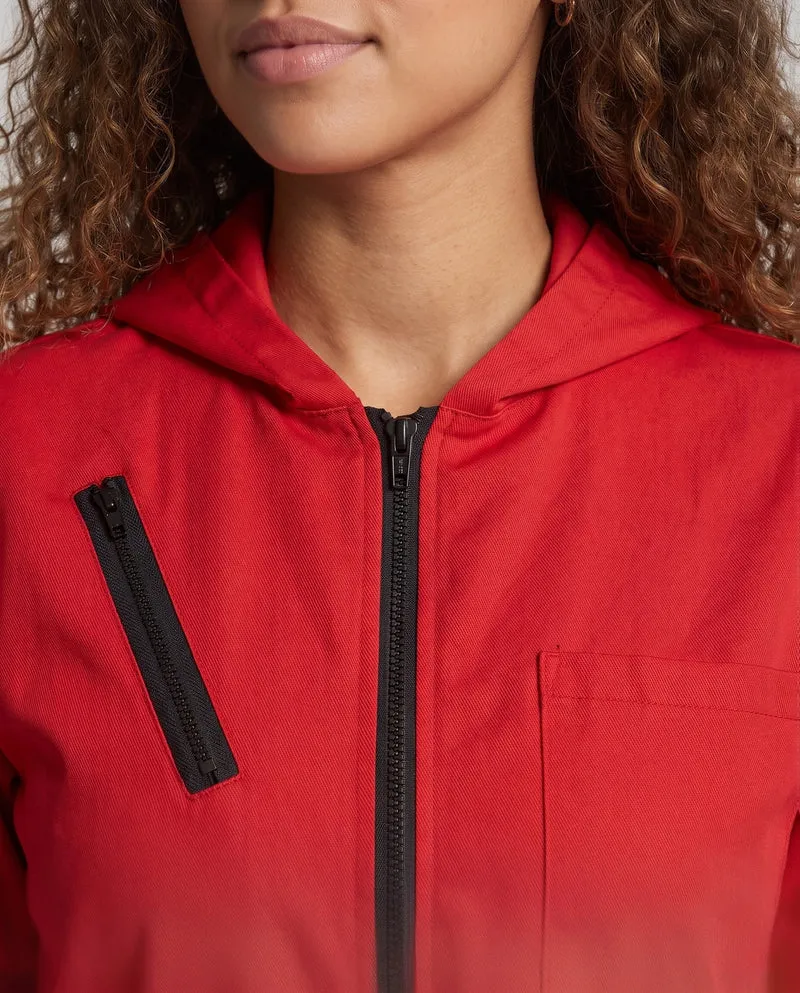 Damen Kapuzenoverall mit praktischen Taschen und Reißverschluss Nord Taschen