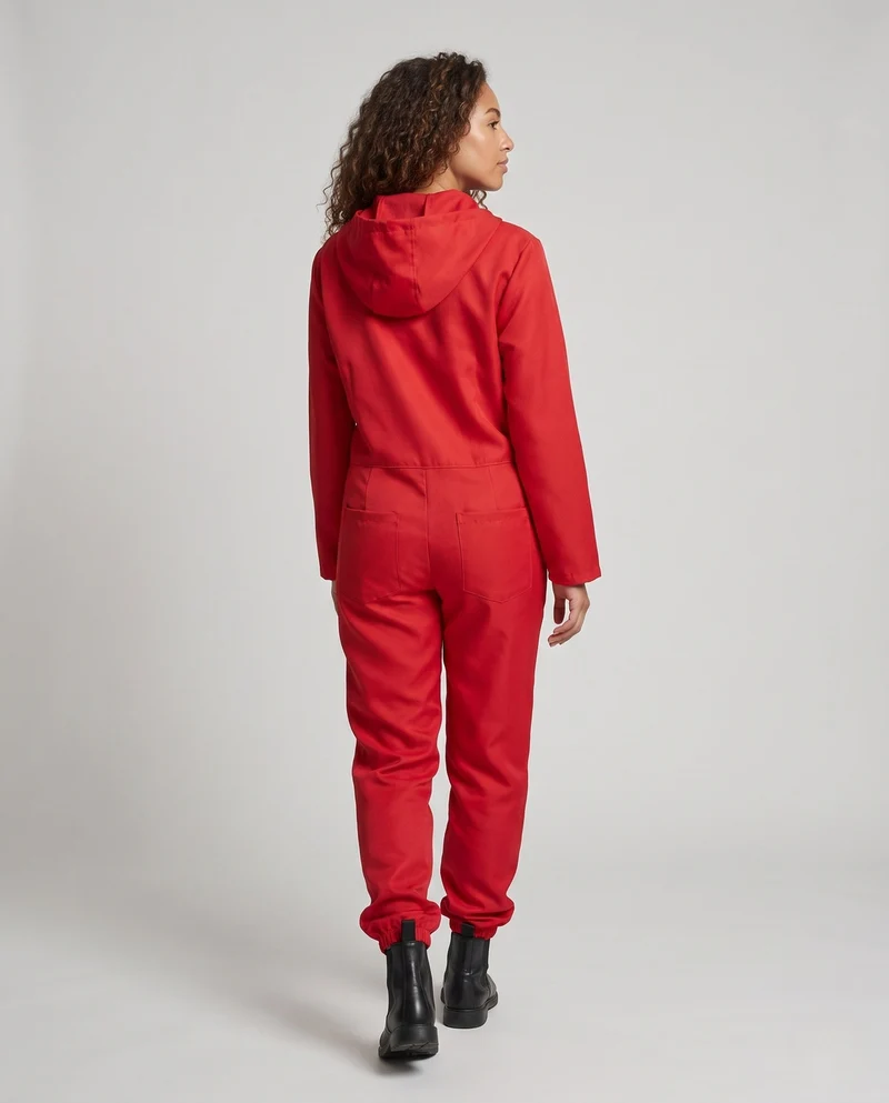 Damen Kapuzenoverall mit praktischen Taschen und Reißverschluss Nord Taschen