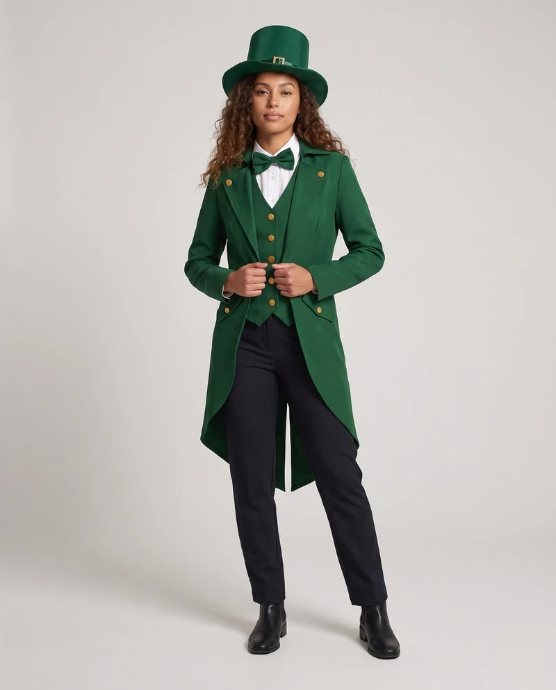Damen Kostümset mit eleganter Weste, Hut und Fliege Nord Taschen