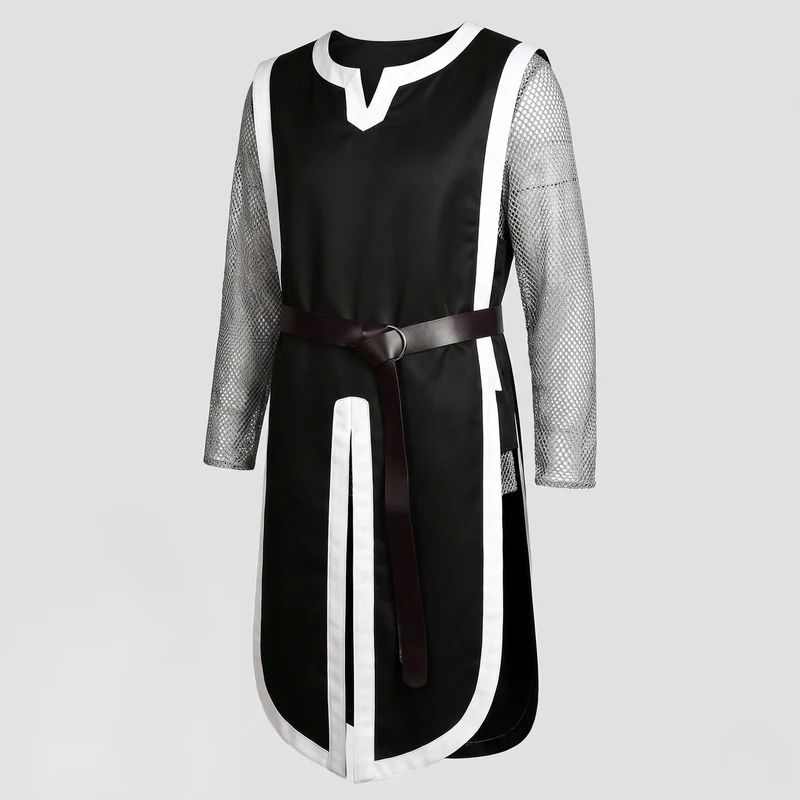 Damen Kostümset mit gestreiftem Kleid und Kettenhemd-Elementen Nord Taschen