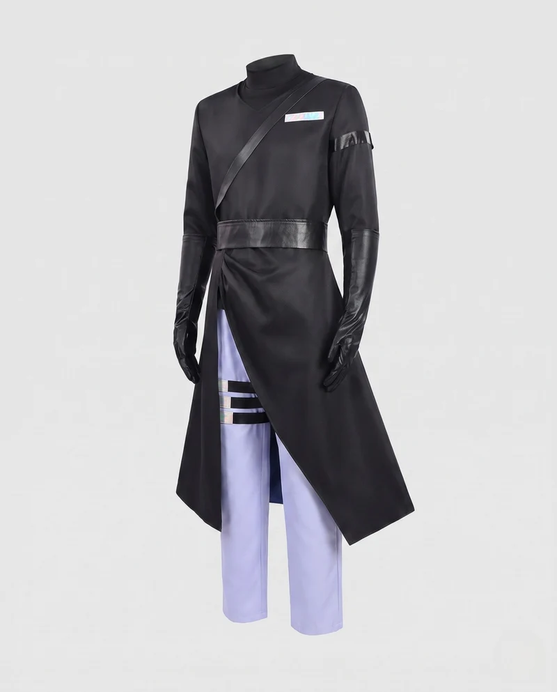 Damen Cosplay-Gewand mit schickem Umhang, Handschuhen und elegantem Hosenensemble Nord Taschen