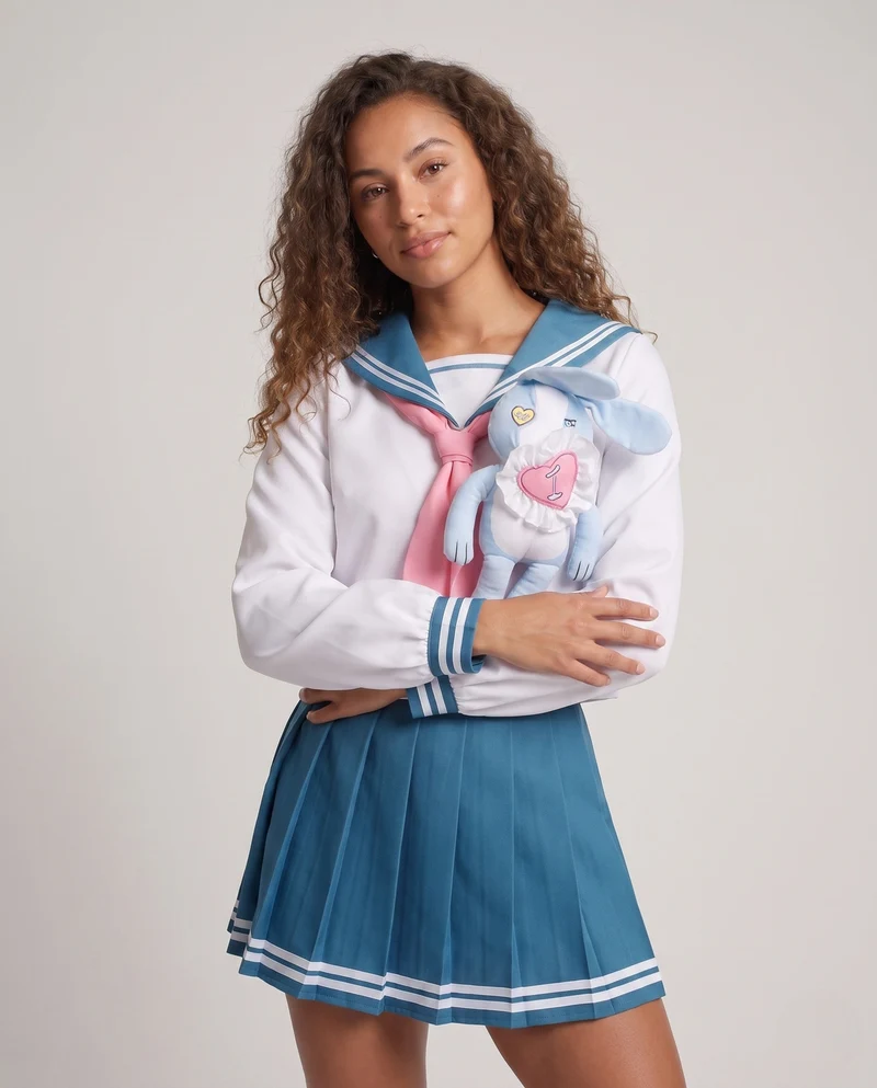 Damen Cosplay-Kleid mit detailliertem Bunny-Design und Schuluniform-Elementen Nord Taschen