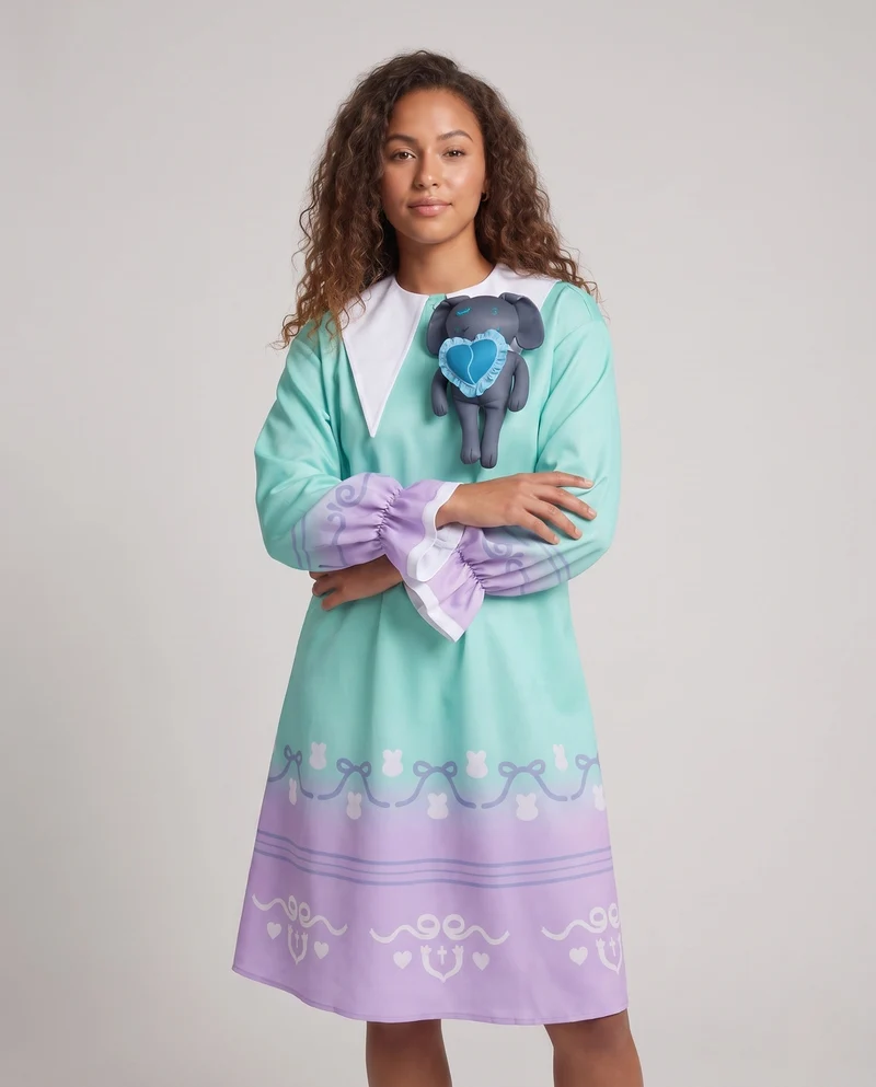 Damen Cosplay-Kleid mit einzigartigen Accessoires und verspieltem Design Nord Taschen