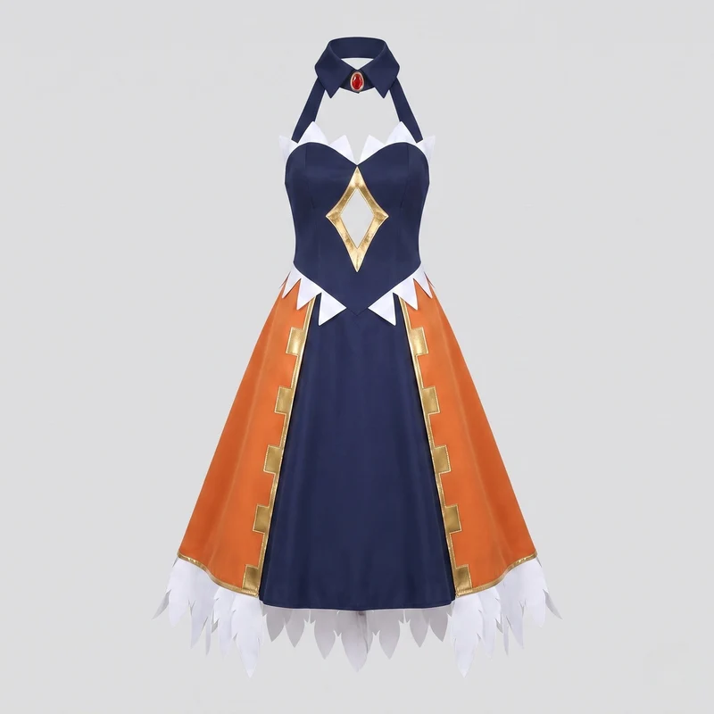 Damen Cosplay-Kleid mit eleganten Rüschendetails und vielseitigen Accessoires Nord Taschen