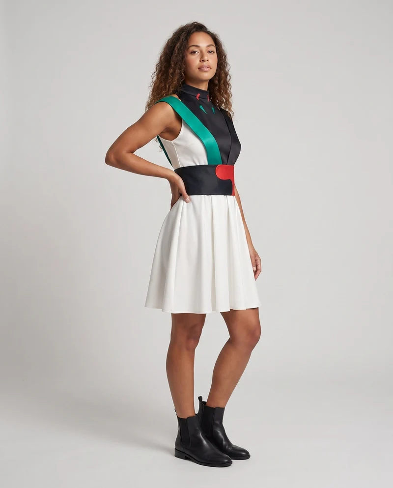 Damen Cosplay-Kleid mit kunstvollen Schnürdetails und elegantem Design Nord Taschen