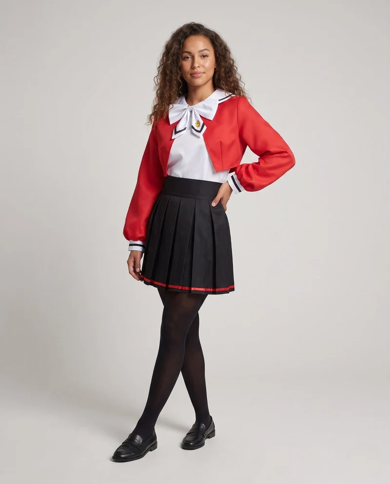 Damen Cosplay-Kleid mit schickem Kragen und üppigem Rock Nord Taschen
