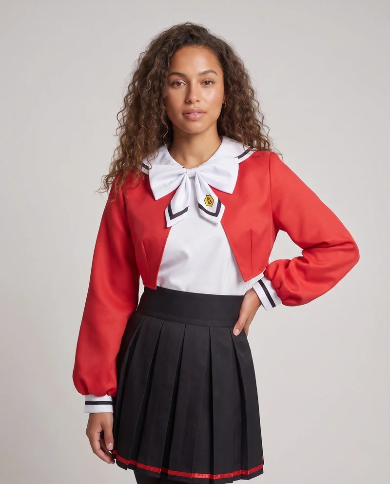 Damen Cosplay-Kleid mit schickem Kragen und üppigem Rock Nord Taschen