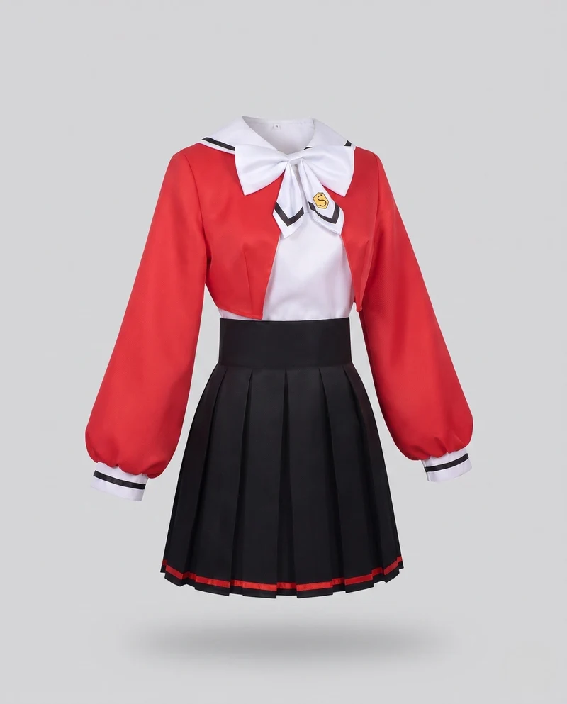 Damen Cosplay-Kleid mit schickem Kragen und üppigem Rock Nord Taschen