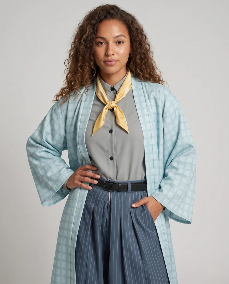 Damen Cosplay-Kleidungsset mit traditionellem Design und vielseitigen Accessoires Nord Taschen