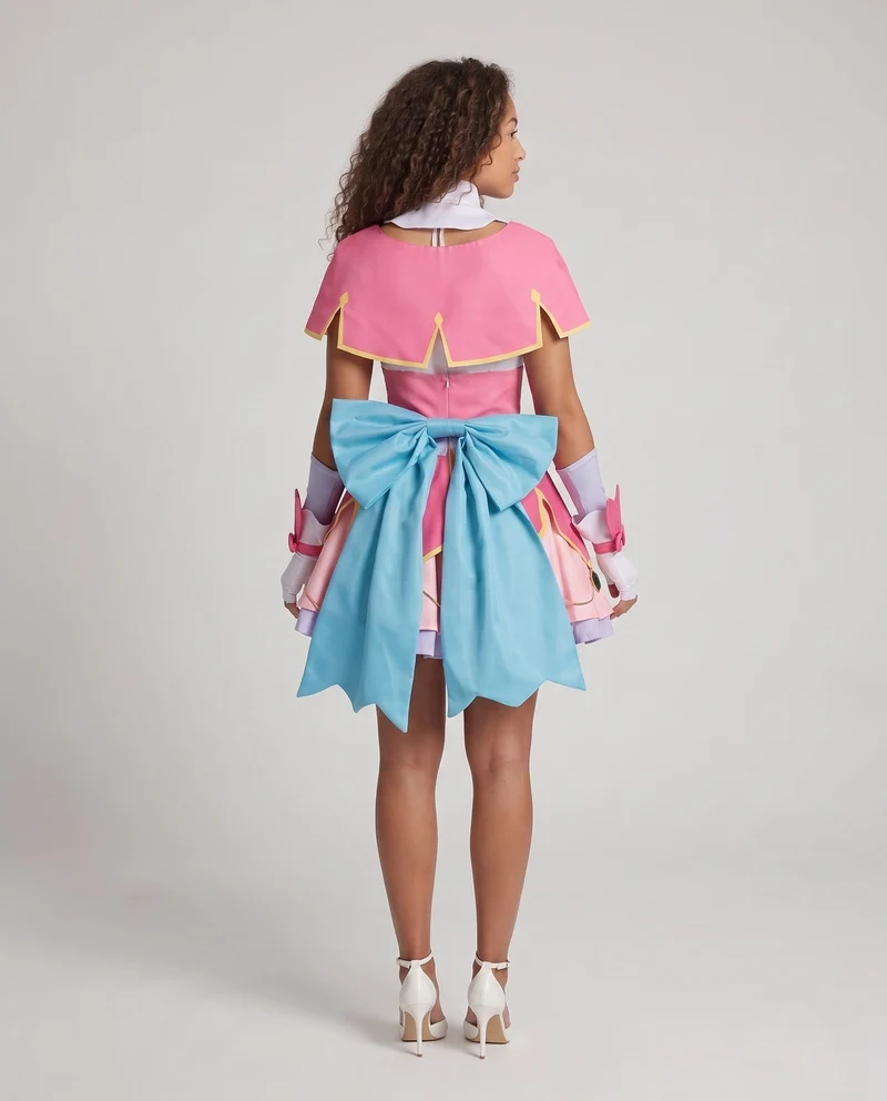 Damen Cosplay-Kostüm mit voluminösem Rock, eleganten Rüschen und hochwertigem Zubehör Nord Taschen