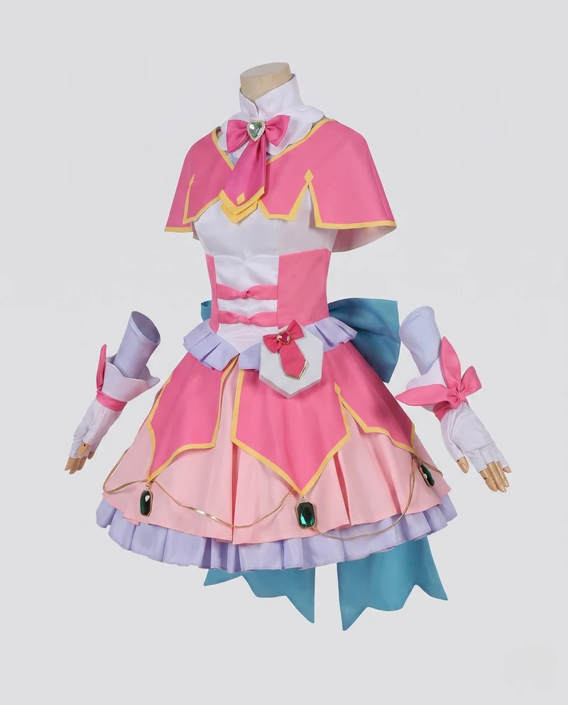Damen Cosplay-Kostüm mit voluminösem Rock, eleganten Rüschen und hochwertigem Zubehör Nord Taschen