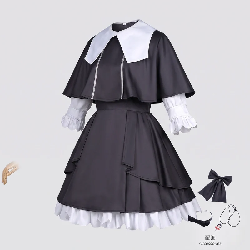 Damen Cosplay-Kostüm mit voluminösem Rock und kunstvollen Verzierungen Nord Taschen