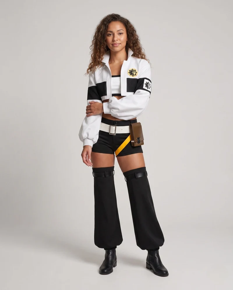 Damen Cosplay-Kostümset mit detailverliebtem Design und vielseitigen Accessoires Nord Taschen