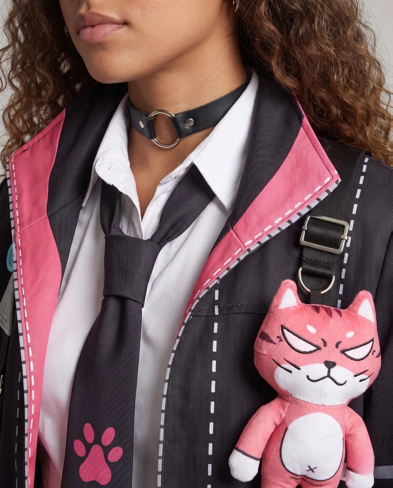 Damen Kostümset mit verspielten Katzenmotiven und Accessoires Nord Taschen