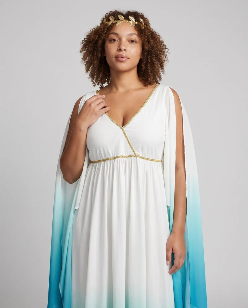 Damen Fließendes Maxi-Kleid mit weiten Ärmeln und Ombre-Effekt Nord Taschen
