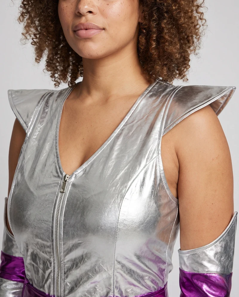 Damen Futuristisches Raumanzug-Kleid Nord Taschen