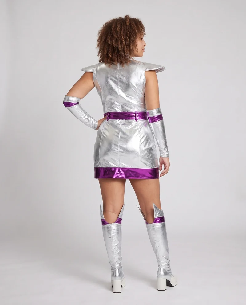 Damen Futuristisches Raumanzug-Kleid Nord Taschen