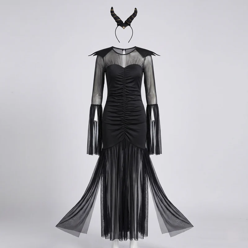 Damen Glamouröses Abendkleid mit Fransen und transparenten Ärmeln Nord Taschen