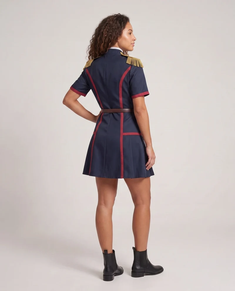 Damen Cosplay-Kostümset mit historischer Uniformjacke, Handschuhen und Accessoires Nord Taschen