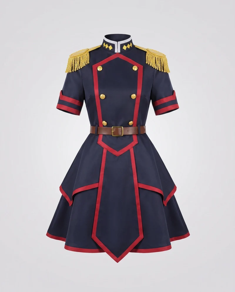 Damen Cosplay-Kostümset mit historischer Uniformjacke, Handschuhen und Accessoires Nord Taschen