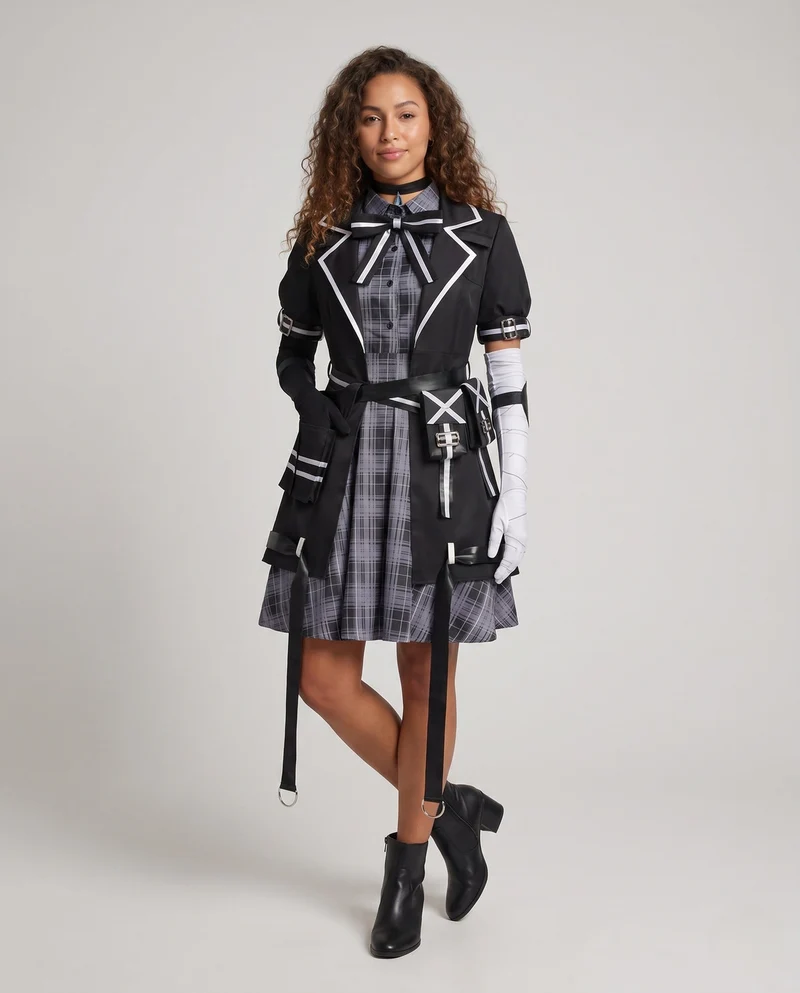 Damen Cosplay-Kostümset mit hochwertiger Bekleidung und vielseitigen Accessoires Nord Taschen