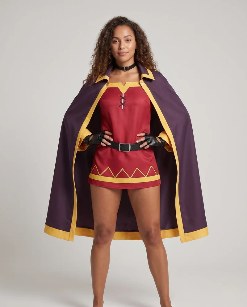Damen Cosplay-Kostümset mit magischer Robe, Hut und Accessoires Nord Taschen
