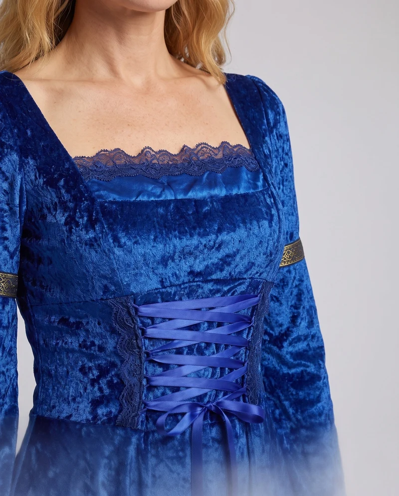 Damen Gothic Kleid mit Spitzenverzierungen und detailreicher Schnürung Nord Taschen