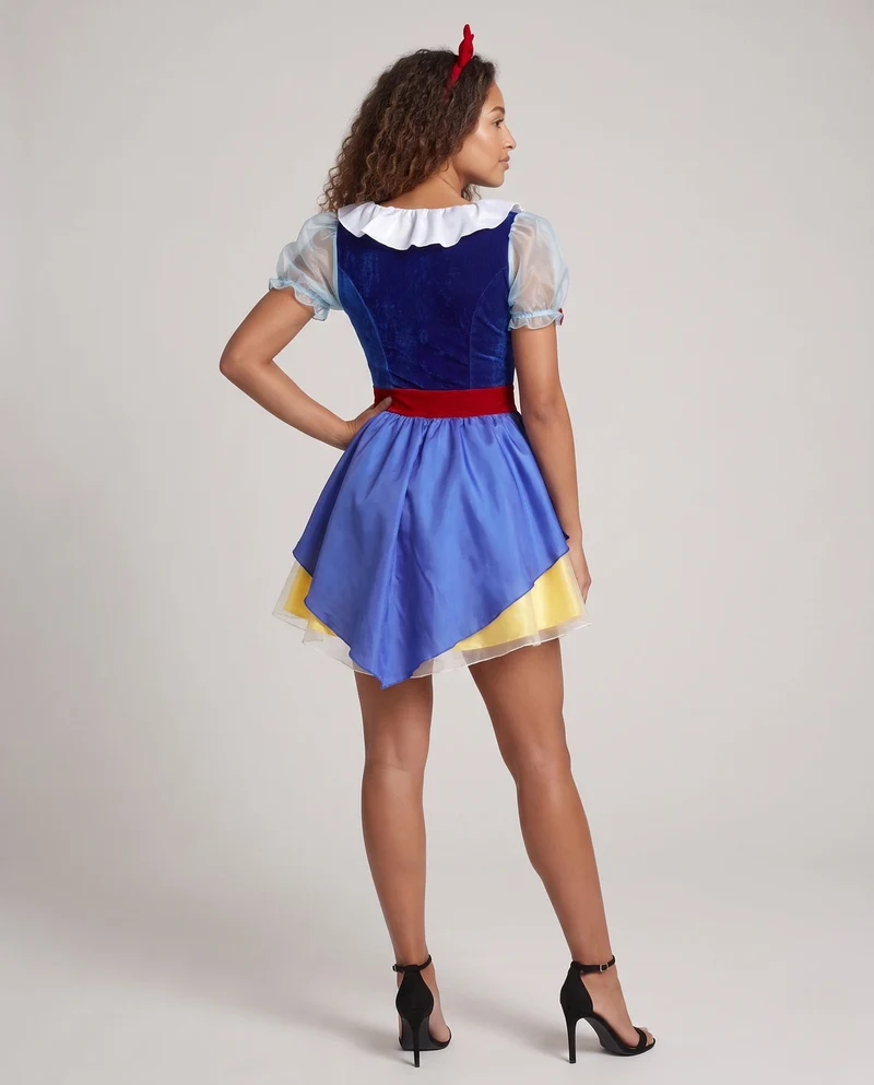Damen Märchenprincess Kostüm mit Puffärmeln und Rüschendetails Nord Taschen