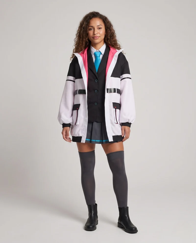 Damen Cosplay-Outfit mit modernem Anzug und stylishen Accessoires Nord Taschen