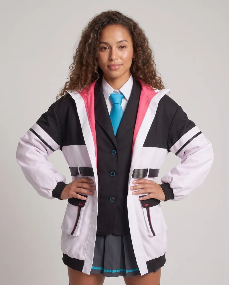 Damen Cosplay-Outfit mit modernem Anzug und stylishen Accessoires Nord Taschen