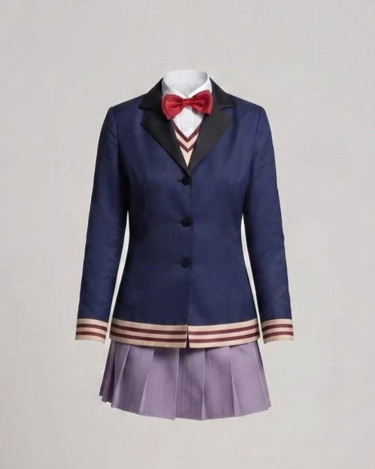 Damen Cosplay-Schuluniform-Set mit Rock, Hemd, Weste und Fliege Nord Taschen