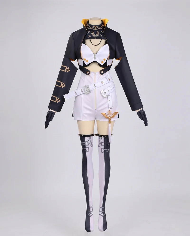 Damen Cosplay-Set mit modischem Oberteil, Shorts, Socken und Accessoires Nord Taschen