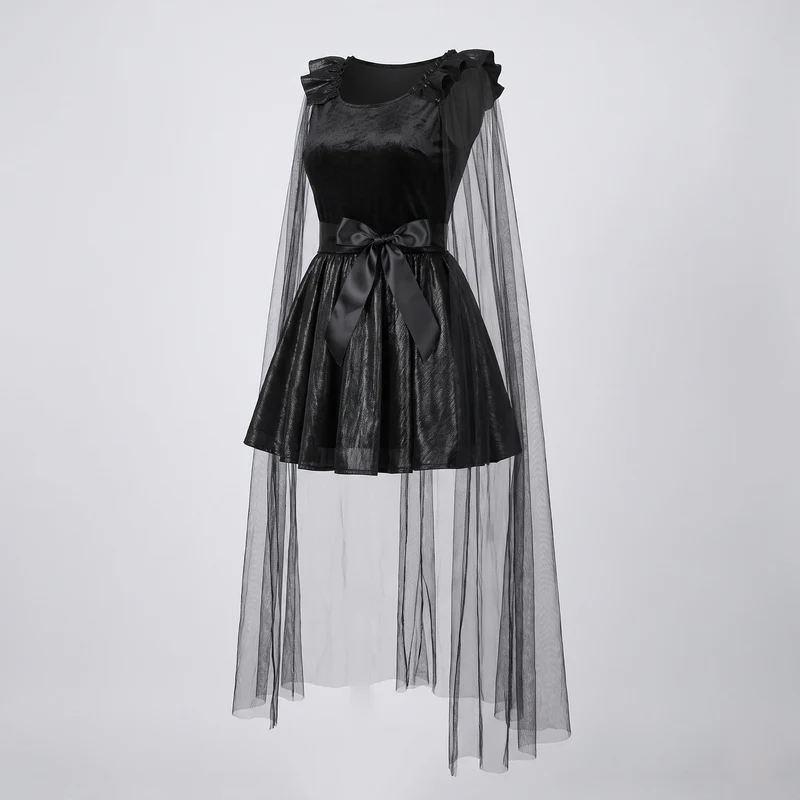 Damen Halloween-Kostümkleid mit transparentem Überrock Nord Taschen