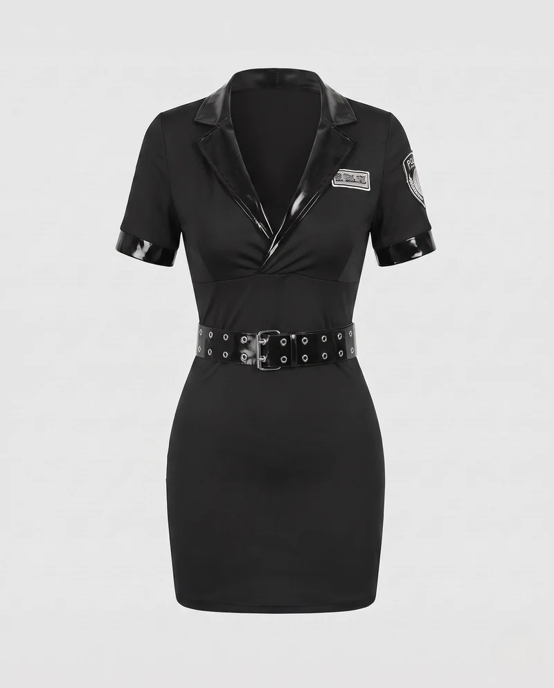 Damen Polizeikostümkleid mit Accessoires Nord Taschen
