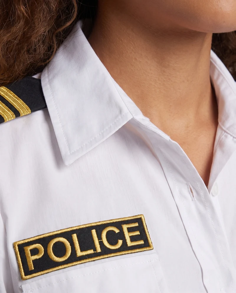Damen Polizeiuniform Kostüm mit Rock und Hut Nord Taschen