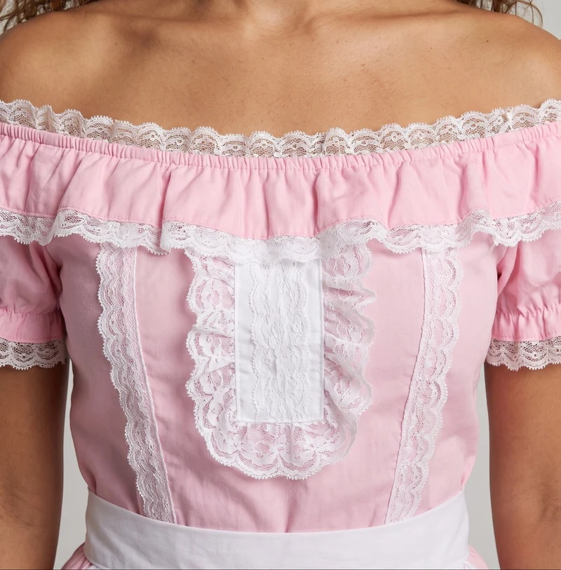 Damen Rüschenkleid mit schulterfreiem Design und mehrlagigen Akzenten Nord Taschen