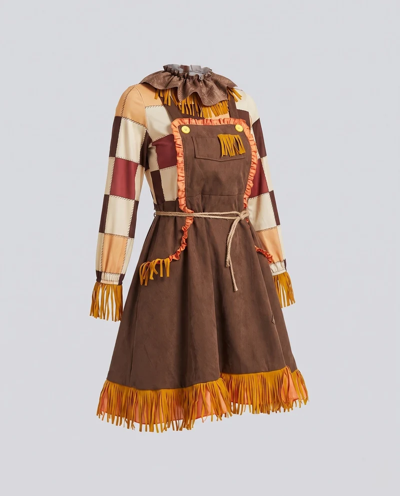 Damen Schauriges Ernte-Kostüm mit Hut und gerafften Details Nord Taschen