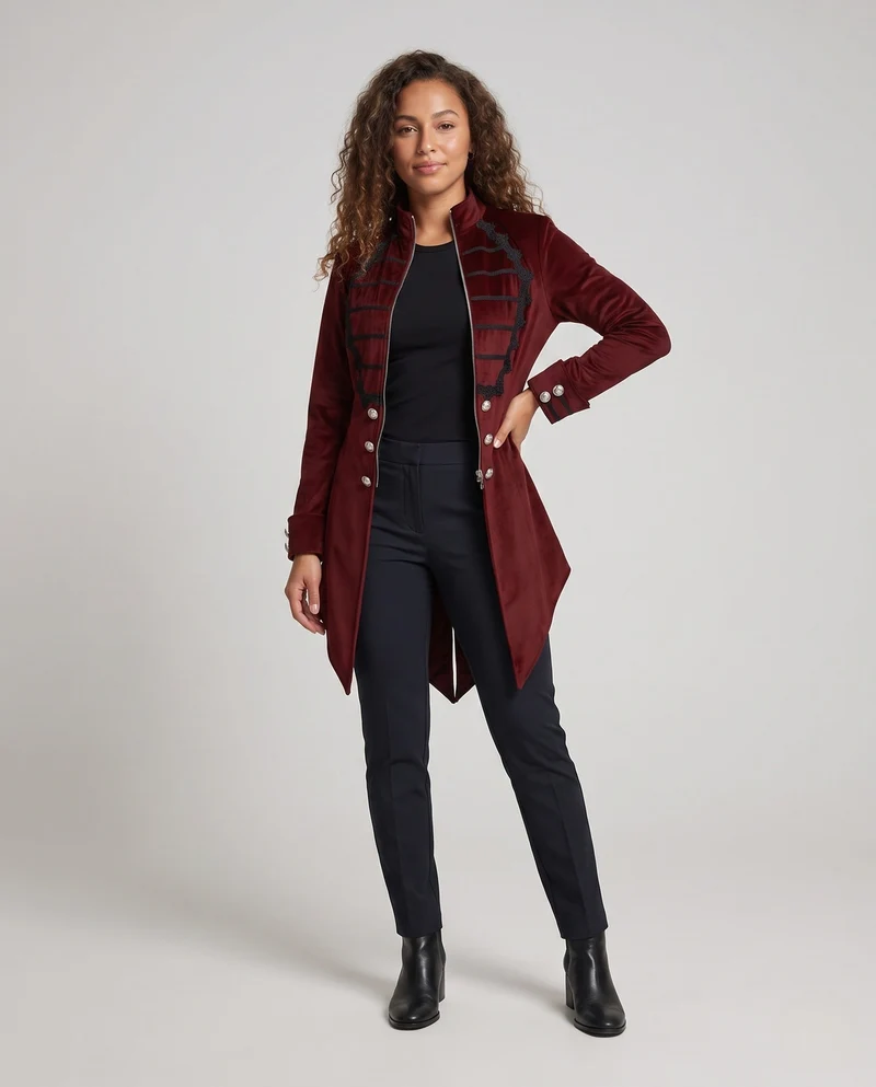 Damen modischer Langzeit-Blazer mit eleganter Frontpartie Nord Taschen
