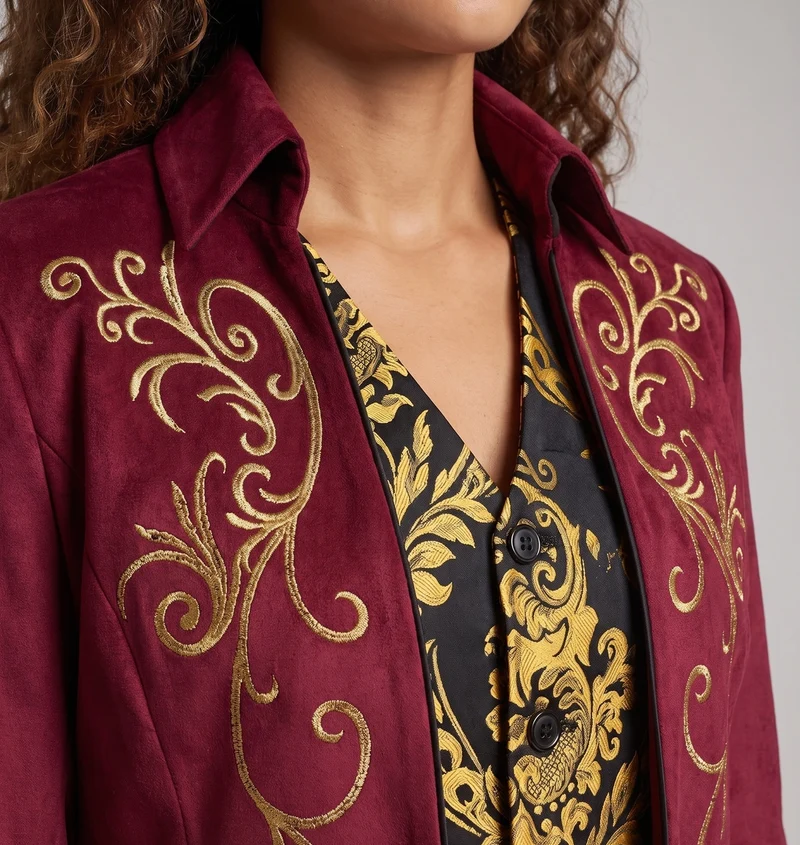 Damen elegante Couture-Jacke Nord Taschen