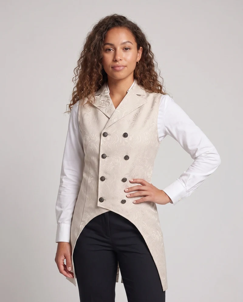 Damen elegante Frackjacke mit floralem Muster Nord Taschen