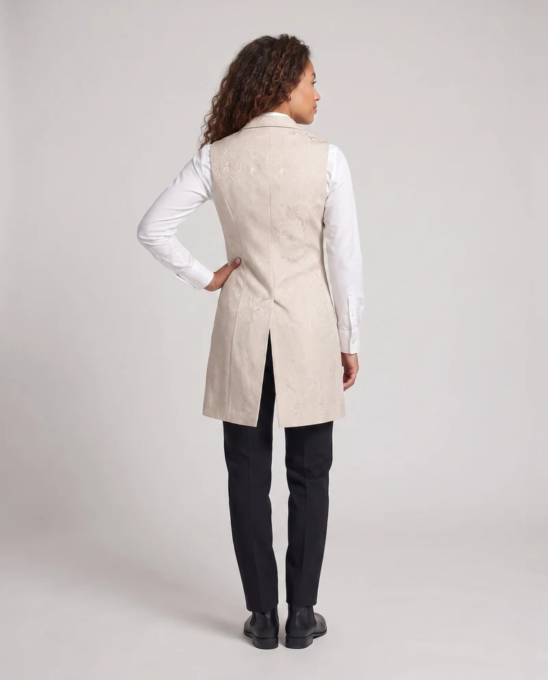 Damen elegante Frackjacke mit floralem Muster Nord Taschen