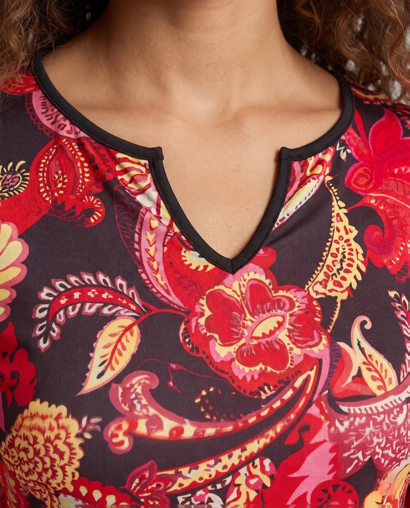 Damen Hippie Kostümset mit weitem Oberteil und Schlaghose Nord Taschen