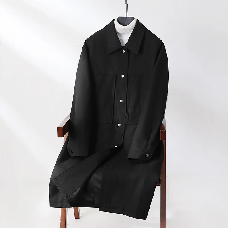 Herren Leichter Mantel im Overshirt‑Stil mit aufgesetzten Taschen Nord Taschen
