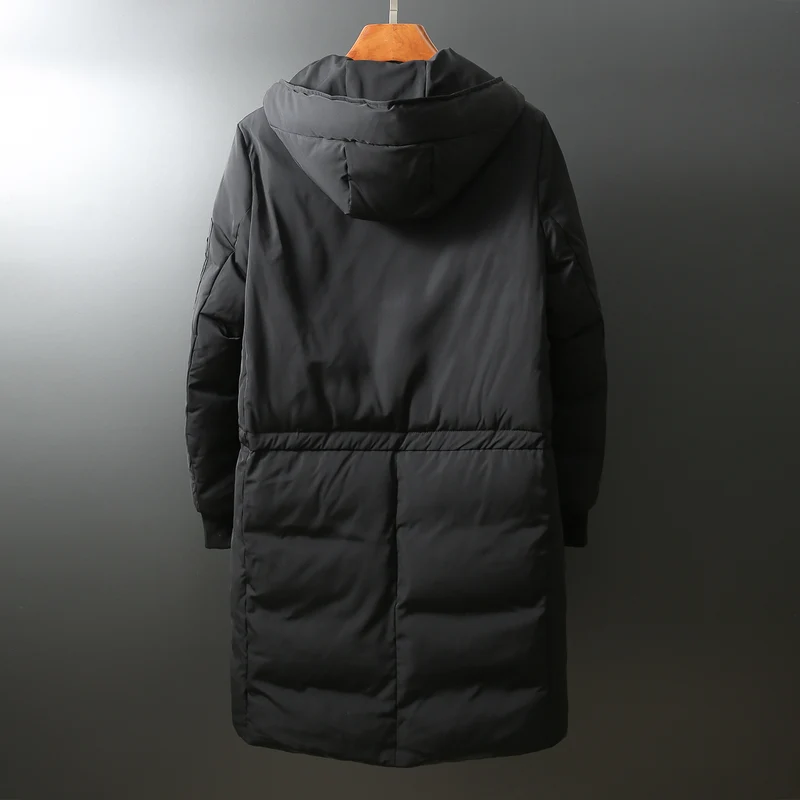 Herren Wattierter Langparka mit Kapuze und winddichtem Schutz Nord Taschen